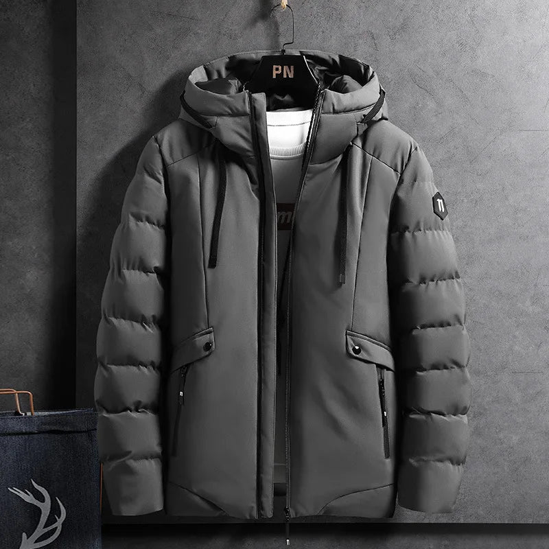 Hooded Puffer Jacket – Winter Insulated Warm Coat