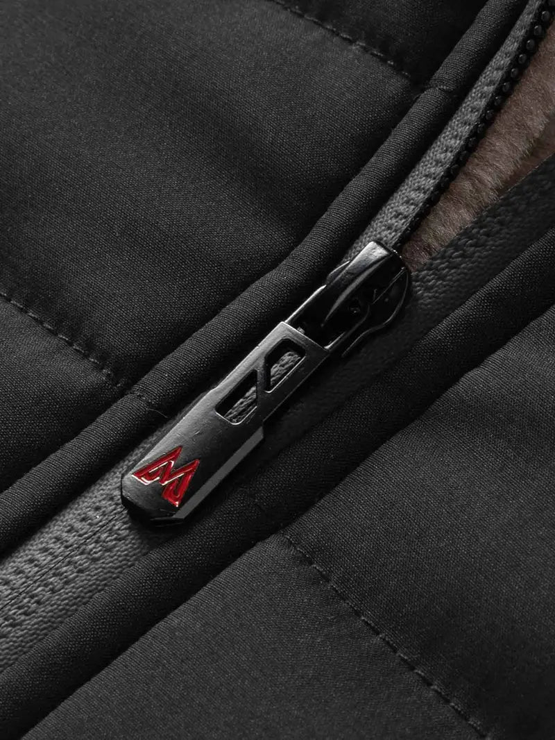 Hooded Puffer Jacket – Fleece Lined Warm Winter Coat