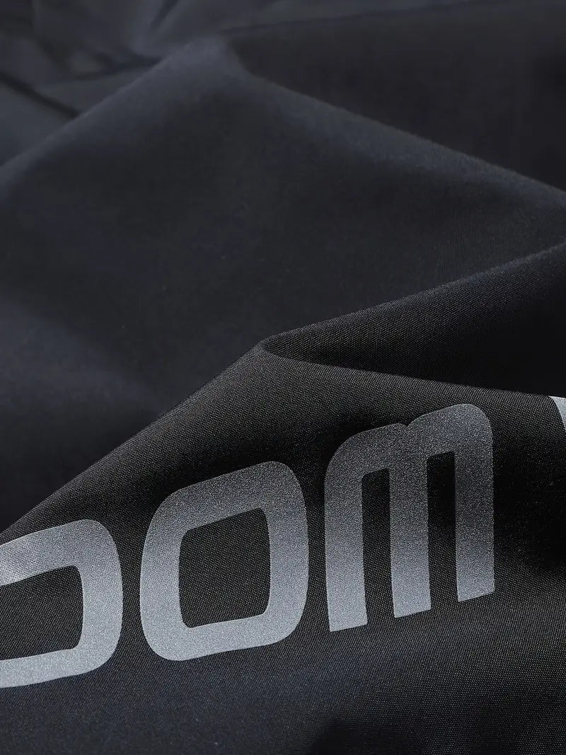 Black Fleece-Lined Winter Jacket – Hooded Thermal Warm Coat